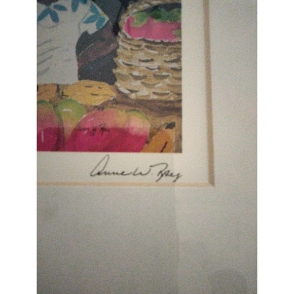 Anne W Ray Vintage Caribbean Lithograph Signed Matted and framed - Picture 4 of 6